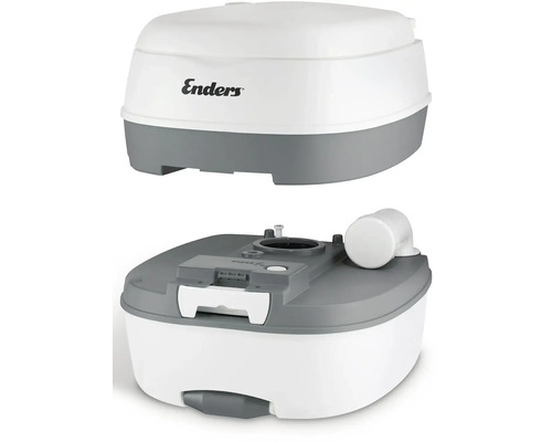 Enders Campingtoilette aus Kunststoff, zerlegt dargestellt