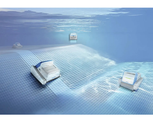 Schwimmbad-Reinigungsroboter unter Wasser