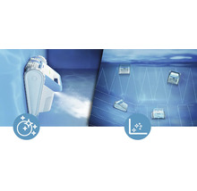 Darstellung eines Poolreinigungsroboters in Aktion