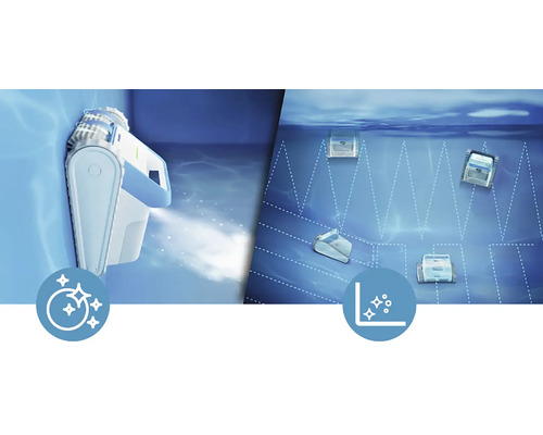 Darstellung eines Poolreinigungsroboters in Aktion