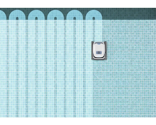 Schwimmbad mit Poolreinigungsroboter