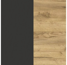 Dekorplatte in Holzoptik kombiniert mit einer unifarbenen Dekorplatte