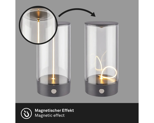 Dekorative Tischleuchte mit magnetischem Effekt