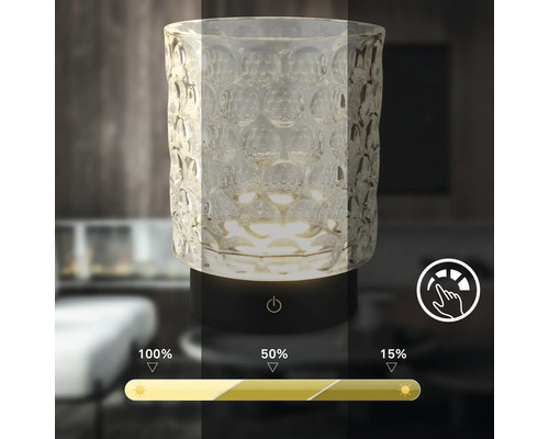 Dekorative Tischleuchte mit verschiedenen Helligkeitsstufen