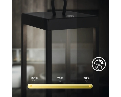 Dimmbare Außenleuchte mit Touch-Funktion zur Helligkeitsregulierung