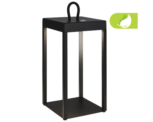 Schwarze LED-Tischleuchte mit Tragegriff