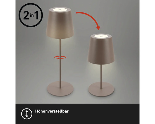 Höhenverstellbare 2-in-1 Tischleuchte