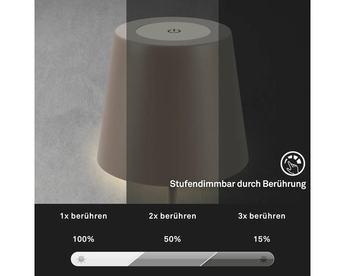 Tischleuchte mit Stufendimmerfunktion durch Berührung