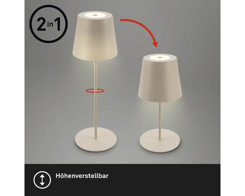 Höhenverstellbare 2-in-1 Tischleuchte