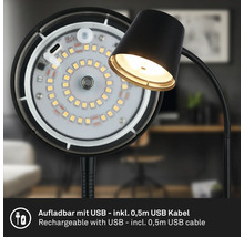 Schreibtischleuchte mit USB-Ladefunktion und 0,5 Meter USB-Kabel