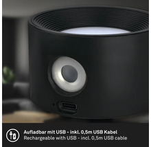 Schwarze Lampe mit USB-Anschluss