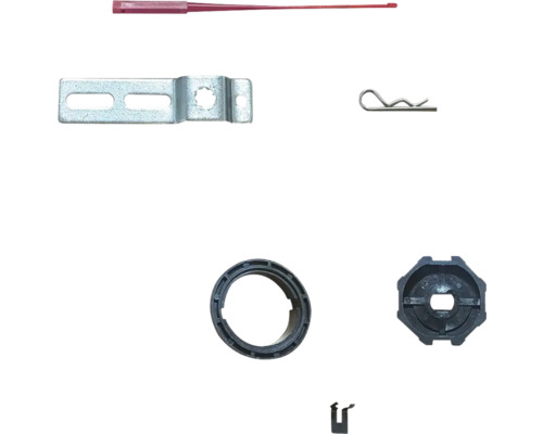 Rollladenzubehör Set mit Drehstift, Lagerbock, Federstecker, Gelenklager, Wellenrad und Stift