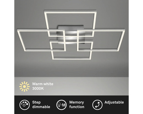 LED Deckenleuchte mit Rahmenförmigem Design, warmweißem Licht, Dimmfunktion und Memory Funktion
