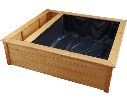 Hochteich, Miniteich, Hochbeet promadino mit seitlicher Pflanzzone 146 x 127 x 40 cm braun