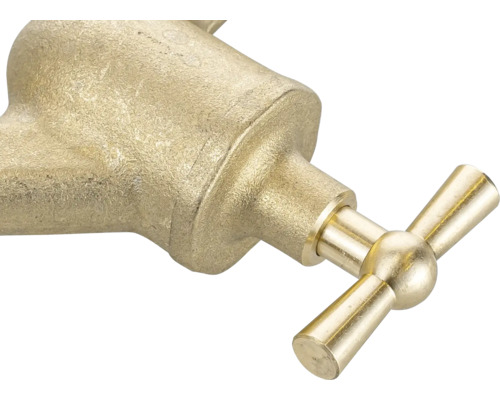 Wasserhahn aus Messing mit Drehkreuzgriff