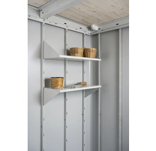 Gerätehaus Biohort Neo 1B Standardtür 236 x 180 cm silber-metallic