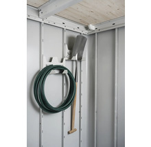 Gerätehaus Biohort Neo 1B Standardtür 236 x 180 cm silber-metallic