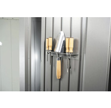 Gerätehaus Biohort Neo 1B Standardtür 236 x 180 cm silber-metallic