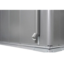 Gerätehaus Biohort Neo 1B Standardtür 236 x 180 cm silber-metallic
