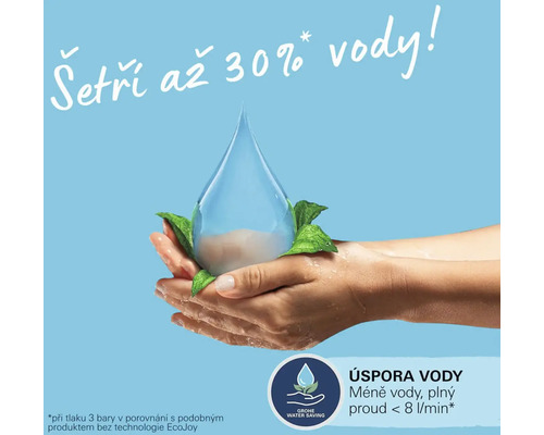 Wassersparen Konzept mit Wassertropfen in den Händen