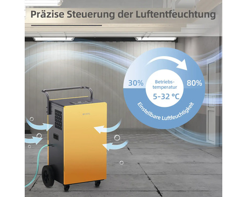 Mobiler Luftentfeuchter zur präzisen Feuchtigkeitsregulierung