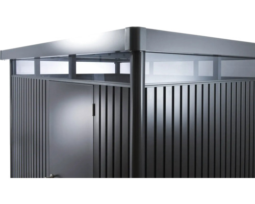 Mülltonnenbox mit Tür und Sichtfenstern