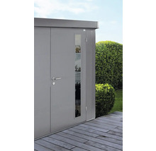 Gerätehaus Biohort Neo 2B Standardtür 236 x 236 cm silber-metallic