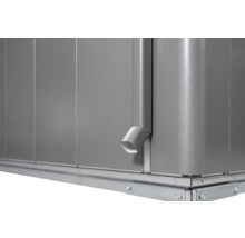 Gerätehaus Biohort Neo 2B Standardtür 236 x 236 cm silber-metallic