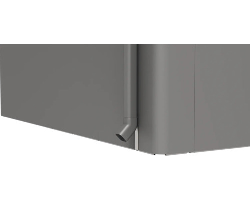 Detailansicht einer Regenrinne an einer Hauswand