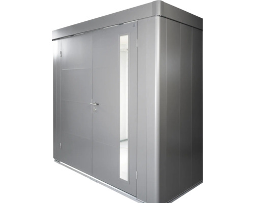 Metall Gartenhaus mit Doppeltür und Seitenfenster