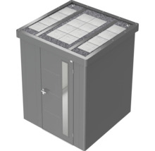 Gartenschrank mit Flachdach, Dachbegrünung und Tür