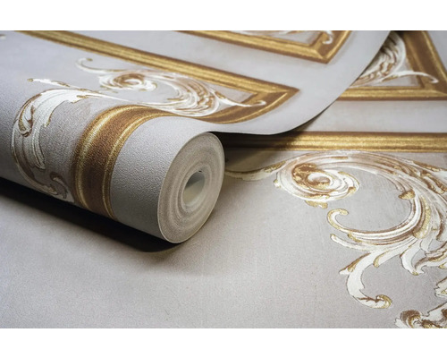 Rolle Vinyltapete mit Rahmenmuster und Ornamenten