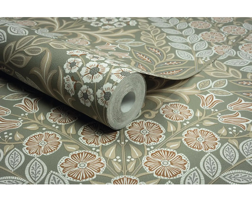 Tapetenrolle mit Blumenmuster