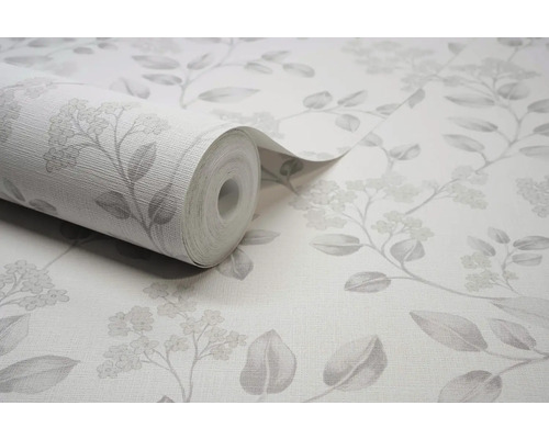 Rolle Vinyltapete mit Blätter- und Blütenmuster