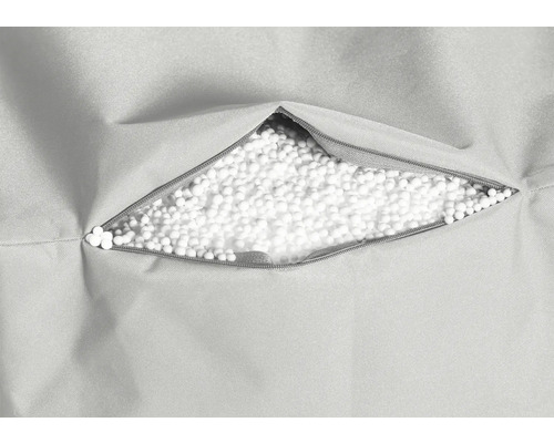 Sitzsack mit Reißverschluss und Füllung