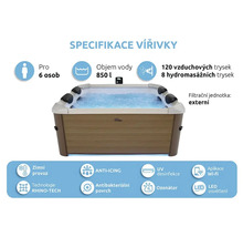 Aufblasbare Whirpool Marimex Whirlpool AM063W mit Umwälzpumpe, 120 Luftdüsen, braun