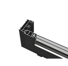 Detailansicht eines Fensterprofils aus Aluminium