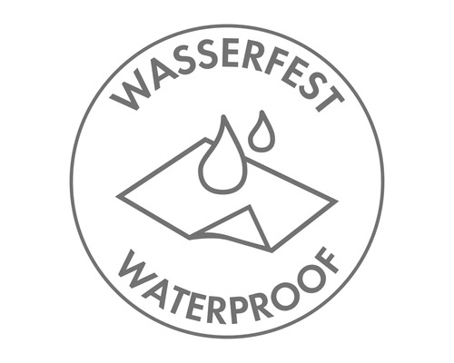 Symbol für wasserfest