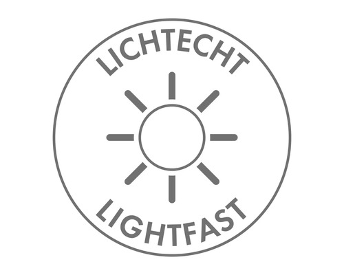 Lichtecht Symbol: Das Produkt ist beständig gegen Ausbleichen durch Licht.