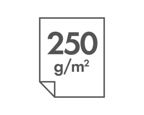 Symbol für Papiergewicht 250 Gramm pro Quadratmeter