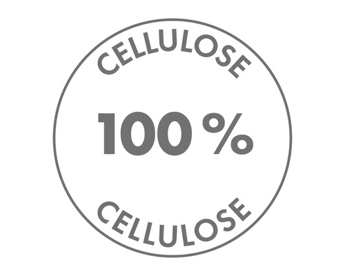 Symbol für 100 Prozent Zellulose