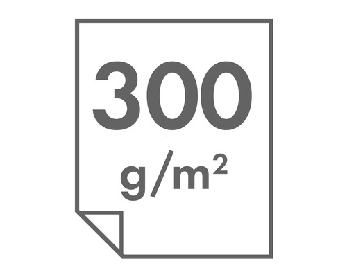 Symbol für Papier mit 300 Gramm pro Quadratmeter