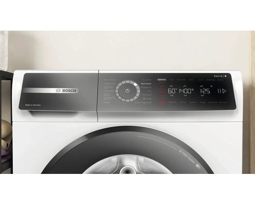 Bosch Waschmaschine der Serie 8 mit Bedienfeld und Anzeige