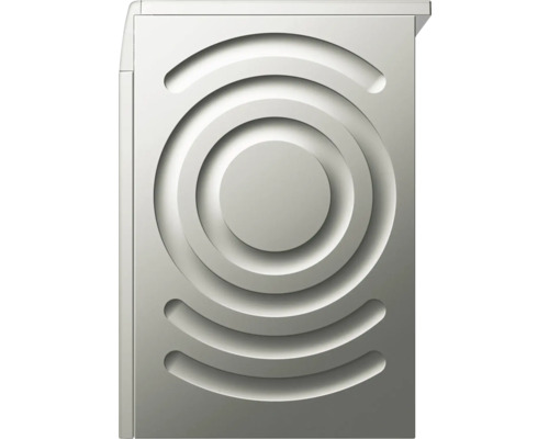 Frontansicht einer Waschmaschine mit kreisförmigem Design