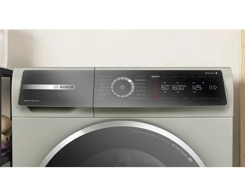 Bosch Waschmaschine Serie 8 mit Bedienfeld und Programmauswahl