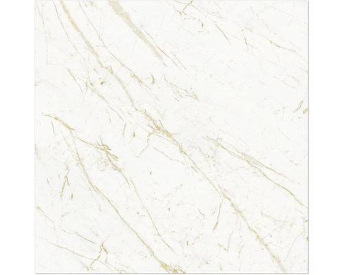 Weiße Fliese mit Marmoroptik und goldfarbenen Adern