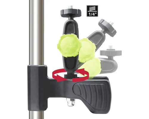 Halterung mit Viertelzollgewinde und Drehfunktion