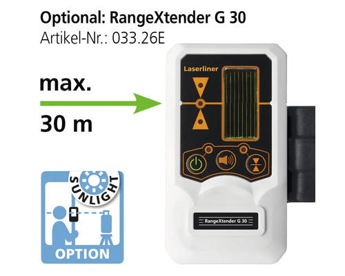 Laserliner RangeXtender G 30 für Messgeräte mit einer maximalen Reichweite von 30 Metern