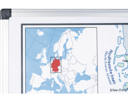 Ausschnitt einer Europakarte mit hervorgehobener Deutschlandkarte