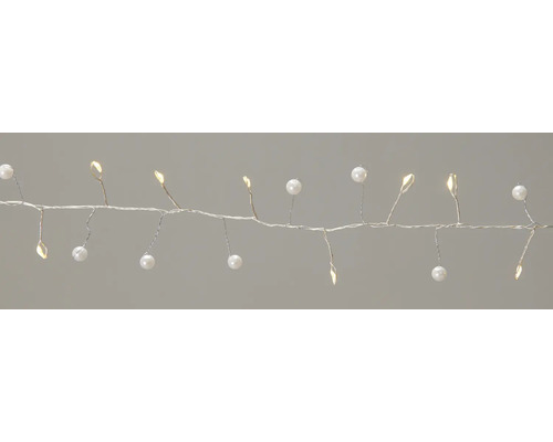 Lichterkette mit Kugeln und Tropfen